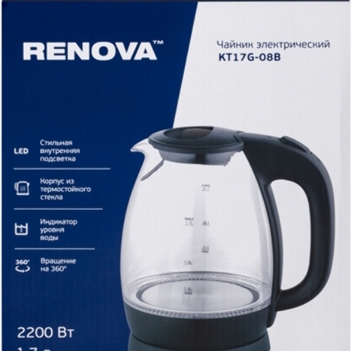 Чайник электрический Renova KT17G-08B