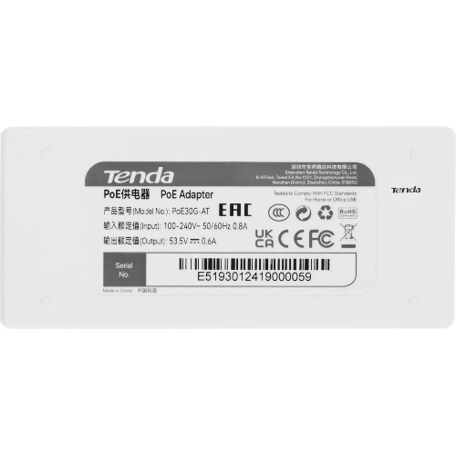 Сетевое оборудование Tenda Адаптер PoE гигабитный (POE30G-AT)