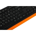 Комплект клавиатура+мышь A4Tech FStyler F1010 проводной, USB, 1600 DPI, чёрный/оранжевый