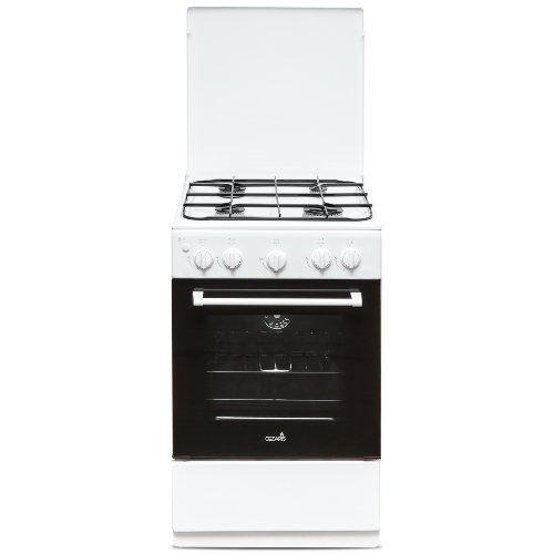 Плита газовая Cezaris ПГ 2150-02 белый, конфорок 4 шт, духовка 43 л, 51 см x 85 см x 55 см