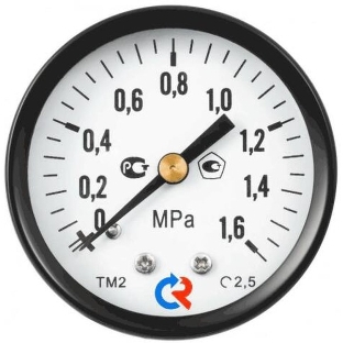 Манометр общетехнический осевой ТМ-310Т.00 0...0,6 МРа 1/4' 150С кл.2.5