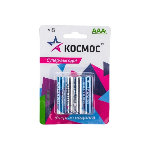 Элемент питания алкалиновый AAA/LR03 BP-8 (блист.8шт) Космос KOCLR03BL8