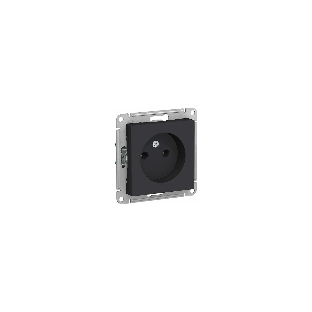 Механизм розетки 1-м СП AtlasDesign без заземл. 16А карбон SchE ATN001041