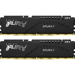 Оперативная память Kingston Fury Beast, DDR5, 32Gb (2x16Gb), 6400MHz, CL32, DIMM, с радиатором, черный
