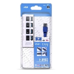 USB-концентратор Smartbuy (SBHA-7304-W) USB 3.0 хаб + выкл., 4 порта, белый