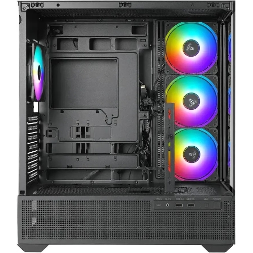 Компьютерный корпус Azza TIARA черный без БП ATX 4x120мм 2xUSB 3.0 1xUSB3.1 audio bott PSU