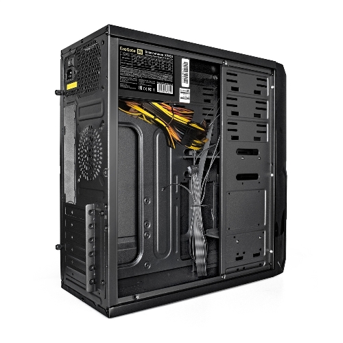 Компьютерный корпус ExeGate EX278396RUS Miditower ExeGate XP-329S Black, ATX, (XP400, Black,120мм), 2хUSB, Audio