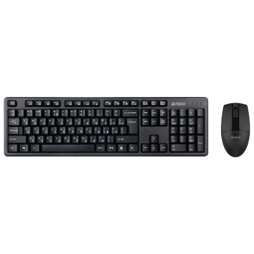 Комплект клавиатура+мышь A4Tech 3330N беспроводной, USB, 1200 DPI, чёрный