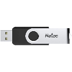 Флешка USB Netac U505 (NT03U505N-004G-20BK), 4Gb, USB 2.0, R/W 70/30, черный/серебристый