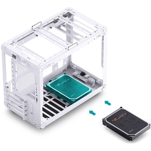 Компьютерный корпус без блока питания JONSBO C6 MAX Handle, Mini-Tower, TG, no fan, 1xUSB-A 3.0 + 1xUSB-C 3.1, mATX, mITX белый