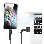 Кабель Defender F181, USB 2.0 (AM) - Apple Lightning (M), 1 м, 2.4А, нейлоновая оплетка, черный.