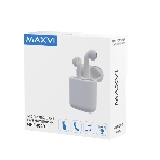Наушники TWS Maxvi MHF-104BT белый, вкладыши, Bluetooth, сенсорное управление, до 4 ч
