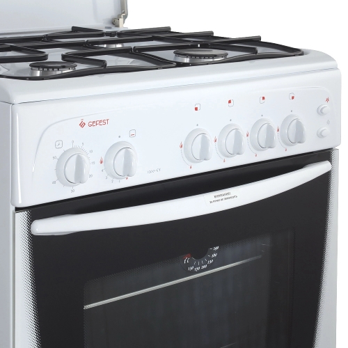 Плита газовая Gefest ПГ 1200 С5 белый, конфорок 4 шт, духовка 63 л, 60 см x 85 см x 60 см