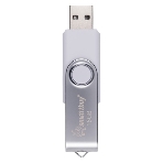 Флешка USB Smartbuy Twist White (SB016GB2TWW), 16Gb, USB 2.0, R/W 15/5, белый/серебристый