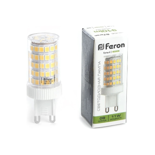 Лампа светодиодная Feron LB-435 11Вт 230В G9 белый капсульная