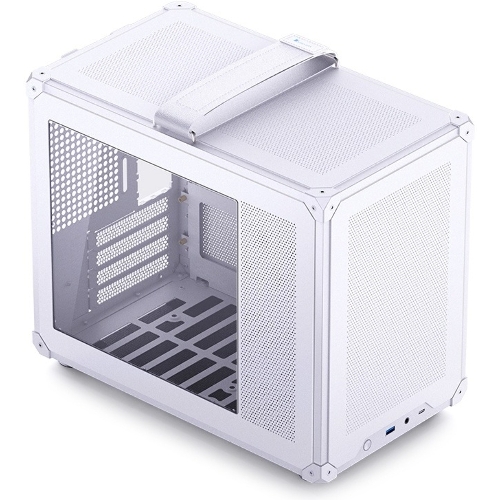 Компьютерный корпус без блока питания JONSBO C6 MAX Handle, Mini-Tower, TG, no fan, 1xUSB-A 3.0 + 1xUSB-C 3.1, mATX, mITX белый