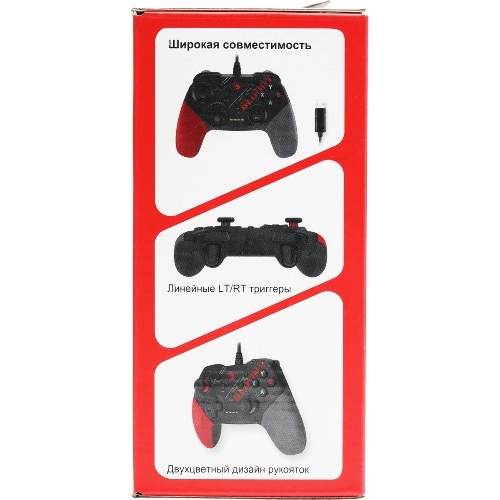 Геймпад A4Tech Bloody GP30 Sports черный/красный USB виброотдача обратная связь