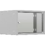 Шкаф коммутационный NTSS LIME (NTSS-WL6U5535GS) настенный 6U 550x350 мм пер. дв. стекл несъемн. бок. пан. 30 кг серый 8.3 кг 110 град. IP20