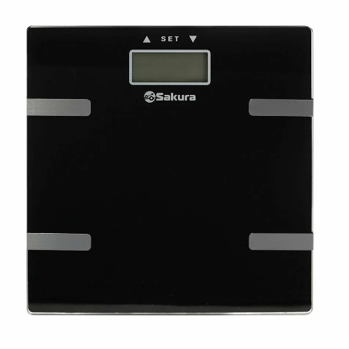 Весы напольные Sakura SA-5073BK 180кг элек черн доп функц