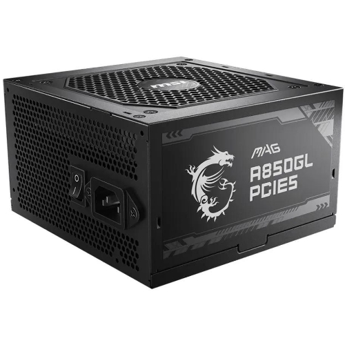 Блок питания MSI MAG A850GL PCIE5, 850W, 80 PLUS Gold, полностью модульный, ATX 3.0, PCIE5