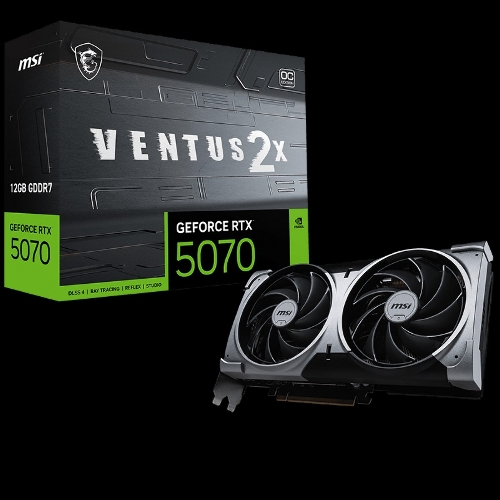 Видеокарта MSI RTX 5070 12G VENTUS 2X OC RTX 5070 PCI-E 5.0 GDDR7 2542/28000 HDMIx1 DPx3 HDCP Ret