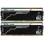 Оперативная память Netac Shadow II RGB, DDR5, 32GB (2x16GB), 6400 MHz, CL32, с радиатором, RGB, чёрный