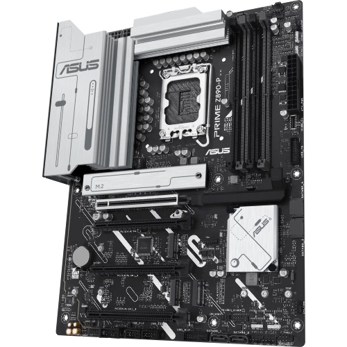 Материнская плата ASUS PRIME Z890-P, LGA 1851, Intel Z890, 4xDDR5, 4xSATA, 4xM.2, 1xPCIe 5.0 x16, 2xPCIe 4.0 x4, 1xPCIe 4.0 x1, 1xHDMI, 1xDP, 1xUSB-C (видеовыход), 1x 2.5Gb LAN, 4xUSB-A 2.0, 2xUSB-A 3.2 Gen 1, 1xUSB-A 3.2 Gen 2, 1xUSB-C 3.2 Gen 2x2, 3x3.5 мм, 7.1, ATX