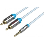 Кабель Vention аудио Jack 3,5 мм M/2RCA M - 3 м черный