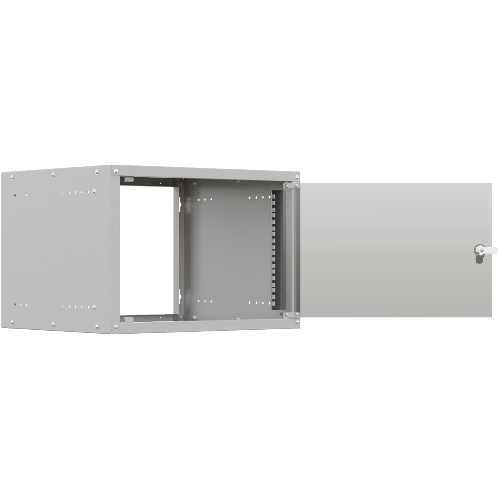 Шкаф коммутационный NTSS LIME (NTSS-WL6U5535GS) настенный 6U 550x350 мм пер. дв. стекл несъемн. бок. пан. 30 кг серый 8.3 кг 110 град. IP20
