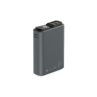 Портативный аккумулятор OLMIO QS-10, 10000mAh, 22.5W QuickCharge3.0/PowerDelivery, LCD, темно-серый