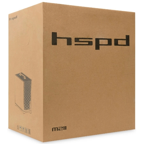 Компьютерный корпус без блока питания Case HSPD M211, Mesh Mini-tower, Black, TG, 0.7 SPCC, no fans,mATX, mITX, 175/330/150мм, 2x2.5