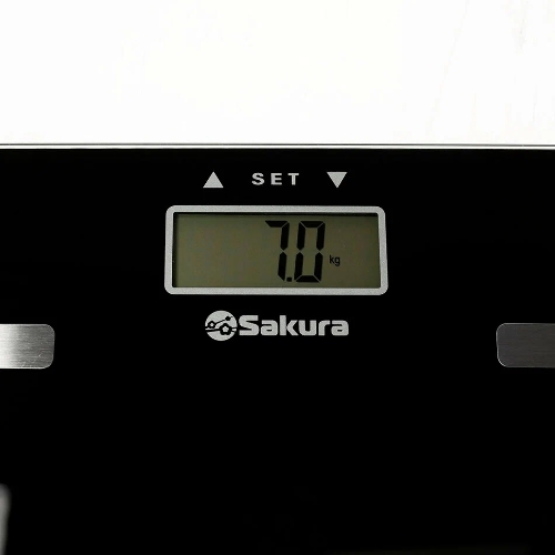 Весы напольные Sakura SA-5073BK 180кг элек черн доп функц