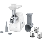 Мясорубка электрическая Bosch MFW2514W белый, 1500 Вт, 1.7 кг/мин, защита от перегрузки, насадки - 3