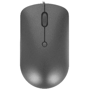 Мышь проводная Lenovo 540 темно-серый, 2400 dpi, USB-C, кнопки - 4
