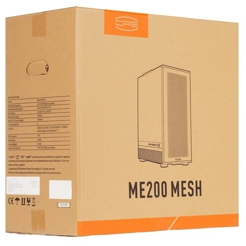 Корпус PCCooler ME200 MESH BK, Midi-Tower, чёрный, 3 x 120 мм