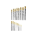 Набор сверл по металлу Denzel 1-10 мм, Р6М5-TiN, Golden Tip, 19 шт