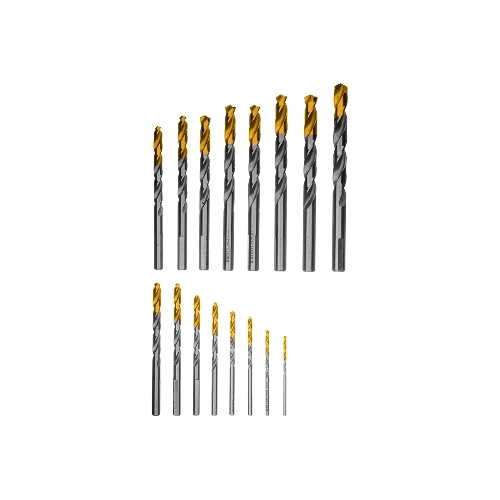 Набор сверл по металлу Denzel 1-10 мм, Р6М5-TiN, Golden Tip, 19 шт