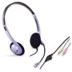 Гарнитура Genius HS-02B фиолетовый, проводная, 3.5 мм