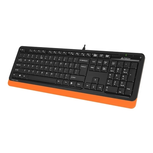 Комплект клавиатура+мышь A4Tech FStyler F1010 проводной, USB, 1600 DPI, чёрный/оранжевый