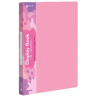 Папка с 20 прозрачными вкладками Бюрократ Pastel PAST20PINK A4, пластик, 0.5мм, торцевой карман с бумажной вставкой, розовый