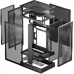 Компьютерный корпус MiniTower Deepcool CH270 черный (Mini-ITX, без БП, 2*Type A+USB Type-C) (R-CH270-BKNDM0-G-1)