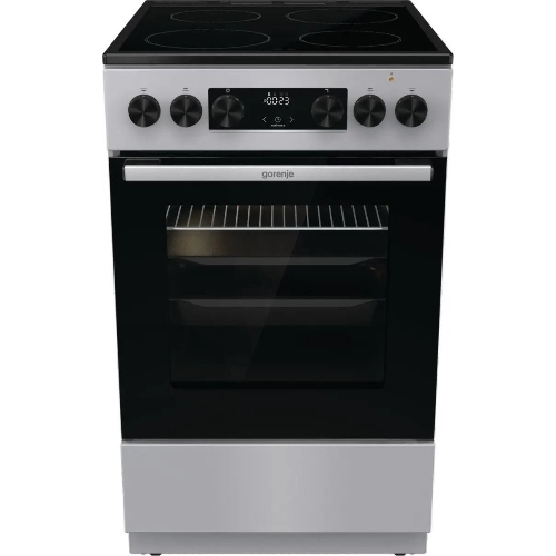 Плита электрическая Gorenje GEC5C41SG серый, конфорок 4 электрических, духовка 70 л, 50 см x 85 см x 59.4 см (без крышки)