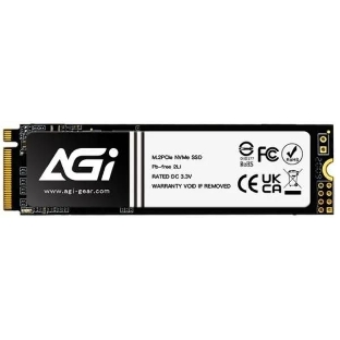 Накопитель SSD AGI AI828, 2Tb, PCIe 4.0 x4, M.2 2280, NVMe, R/W 7400/6700