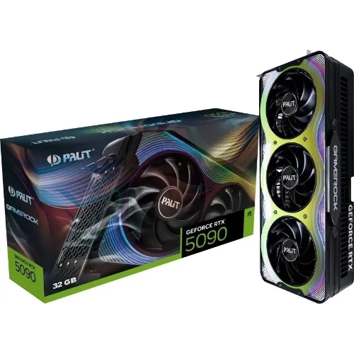 Видеокарта Palit PCI-E RTX 5090 GAMEROCK NVIDIA GeForce RTX 5090 32Gb 512bit GDDR7 2295/30000 HDMIx1 DPx3 HDCP Ret