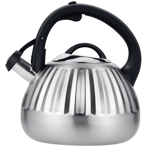 Чайник со свистком MAUNFELD WAFFLE MF117W25KT из нержавеющей стали 2,5 л