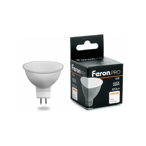 Лампа светодиодная Feron PRO LB-1606 MR16 G5.3 6W 4000K