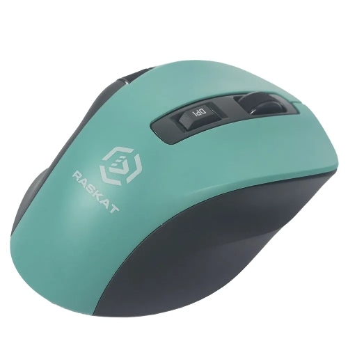 Мышь беспроводная Raskat M020W зеленый/черный, 2400 dpi, радиоканал, Bluetooth, USB, кнопки - 7