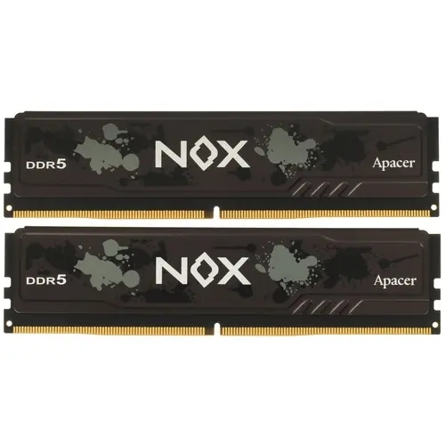 Оперативная память Apacer Nox, DDR5, 32GB (2x16GB), 5600MHz, CL40, DIMM, радиатор, черный