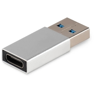 Адаптер Buro ver3.0 USB A(m) USB Type-C (f) серебристый