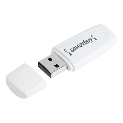 Флешка USB Smartbuy Scout white (SB032Gb3SCW), 32Gb, USB 3.0/3.1, R/W 110/40, белый